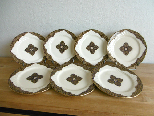 Sept assiettes dessert terre - sept,