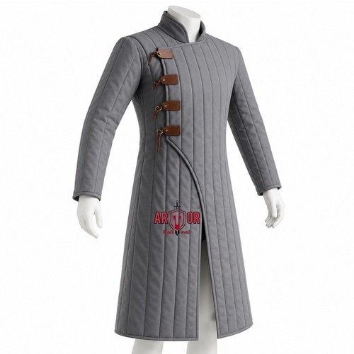 Gambeson médiéval gris - gambeson, en