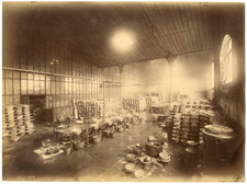 France, usine, fabrique, poteries, céramiques Vintage albumen print, Tirage 
