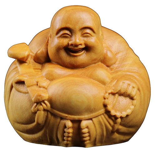 5cm boxwood maitreya sculpture - 5cm,
