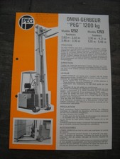 CATALOGUE/BROCHURE OMNI-GERBEUR PEG TYPE 1252 ET 1253