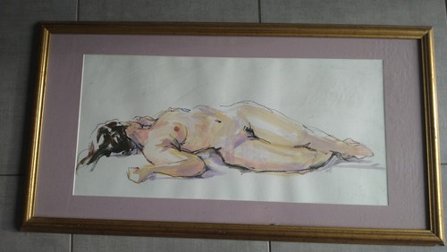 Gouache signée anne - gouache,