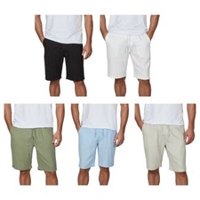 DENIMFY Shorts En Lin Pour Hommes DFAlessio Regular Fit Avec Cordon