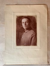 Allemagne Grande Photo A4 Officier Croix Fer EK Épaulettes Stuttgart 1914 1918