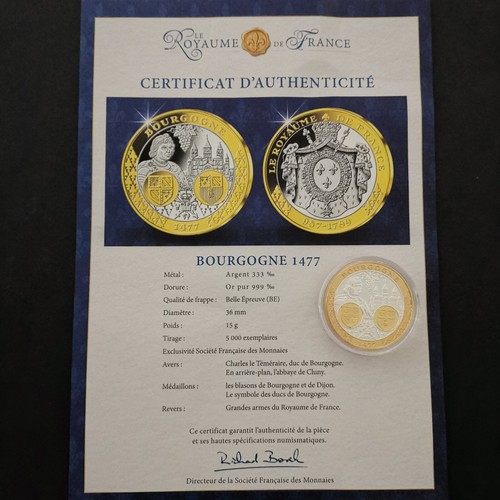 Medaille argent 333 doree - 333‰,