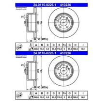 2X ATE 24.0110-0226.1 Disque