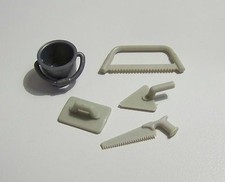 PLAYMOBIL (B4221) WESTERN - Lot de 5 Pieces Maçon Charpentier Drugstore 3462