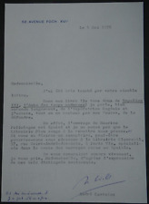 André CASTELOT - LETTRE TAPUSCRITE SIGNÉE, Impératrice Eugénie