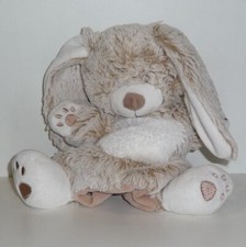 Doudou Lapin Tex - Marron chiné - Empreinte de pas