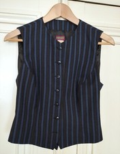 KENZO GILET TRENDY DRAP DE LAINE BAYADERE  TS T36/38