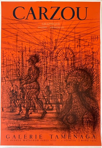 Carzou affiche litho 1973 expo - affiche,