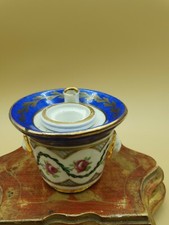 Encrier  de  Sèvres  Tète  de  lion  fond  bleu et or   signé H 6 L 85 cm