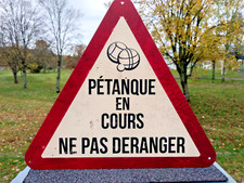Plaque metal  pétanque en