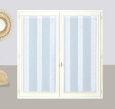 Paire de voilages blancs à