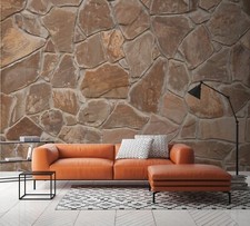 Papier Peint Photo 3D Pierre Concassée Mur 3,75mBreite X 2, 50mHöhe 150g Polaire