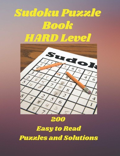 Sudoku puzzle book hard level - sudoku,