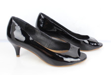 SAN MARINA escarpins ouvert cuir vernis noir T 36