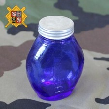 Fiole en verre bleue