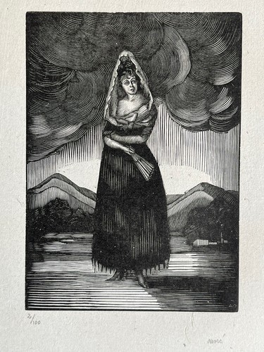 Achille ouvre gravure sur bois - gravure,
