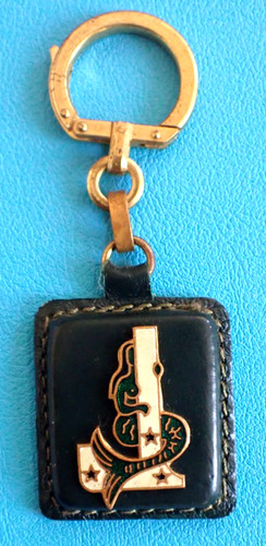 Porte cle augis cuir - cuir, vert