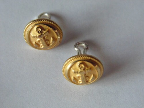 Marine nationale 2 boutons - marine, :