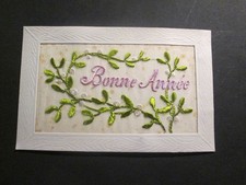 Carte postale ancienne brodee