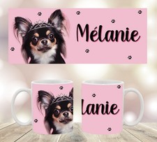 Mug Chihuahua personnalisé avec prénom.