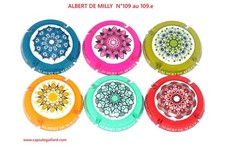 Série de 6 Capsules de champagne - ALBERT DE MILLY  N°109 au 109.e