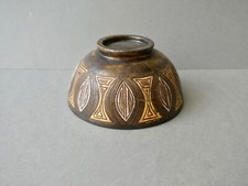 bol en céramique signé Alexandre Kostanda, Vallauris, décor ethnique, 1960