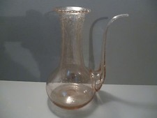 Huilier en verre bullé signé