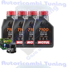 Set Entretien Huile Motul 7100 10W50 + Filtre Pour Bimota 750 DB1 S Sr 1985>1989