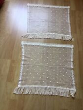 2 RIDEAUX DENTELLE GENRE MACRAME
