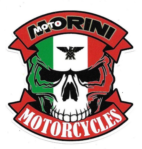 Moto morini skull sticker - morini,