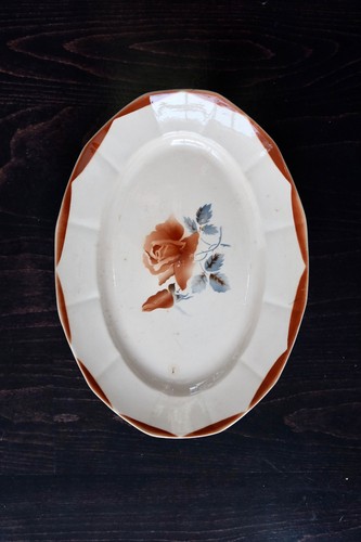 Plat service ovale - ovale, ancien