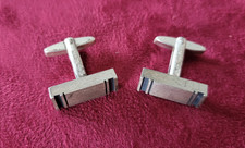 BOUTONS MANCHETTES RETRO HOMME - ARGENT 925 - MARQUE MECAN - POIDS 23,13 GR