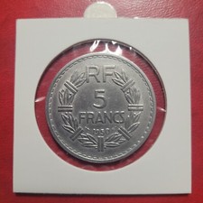 Pièce 5 francs Lavrillier Aluminium, poids : 3,5g puis 3,8g - 1950