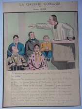 La Galerie Comique de Gustave Frison : " Le Sermon " fin XIXe