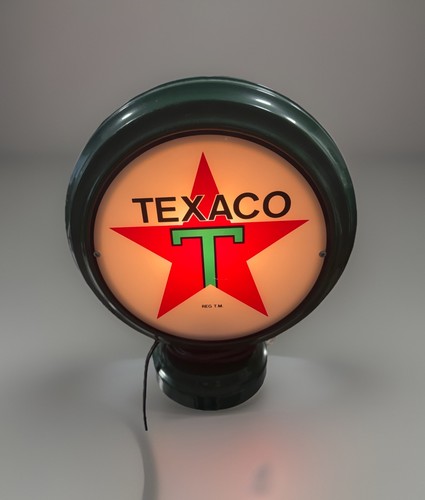 Texaco glass gas pump - glass,