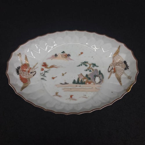 Assiette imari grue émaillée - grue,