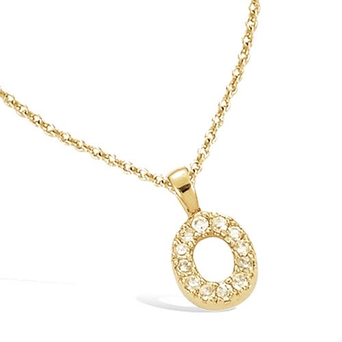 Collier pendentif alphabet - "pendentif,