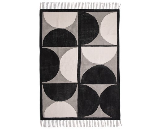 Tapis zone noir blanc - tapis,