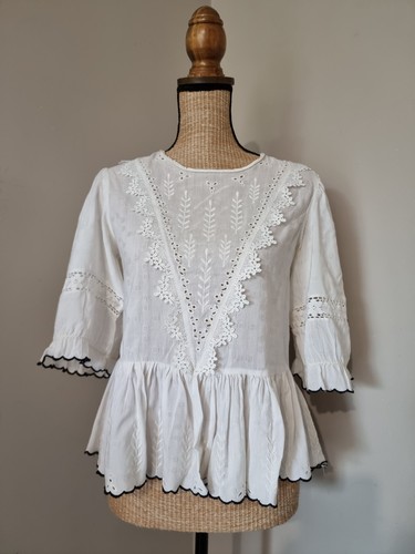 Zara blouse broderies - zara, :