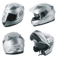 Casque Modulable Moto transformable Visière Pare Soleil Gris
