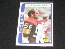 LEN HAUSS 1978 TOPPS 51 SIGNED
