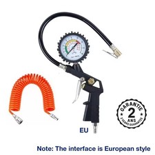 Manomètre Pistolet de Pression Pompe Compresseur à Air Pneu Auto Voiture Moto