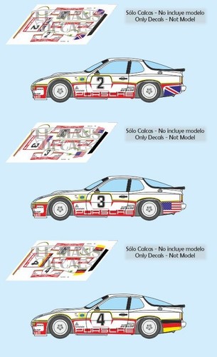 Décal porsche 924 mans - porsche, gt