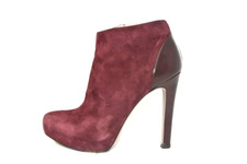 A109 PURA LOPEZ BOTTINES A TALON BI MATIERE BORDEAUX T.37.5 UK 4.5 VALEUR 278 €