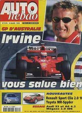 AUTO HEBDO n°1178 10/03/1999 GP AUSTRALIE AUDI S3 & A6 4.2 MEGANE 2.0 IDE