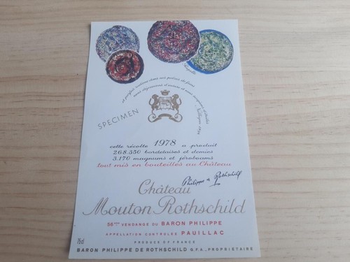 étiquette vin chateau mouton - chateau,
