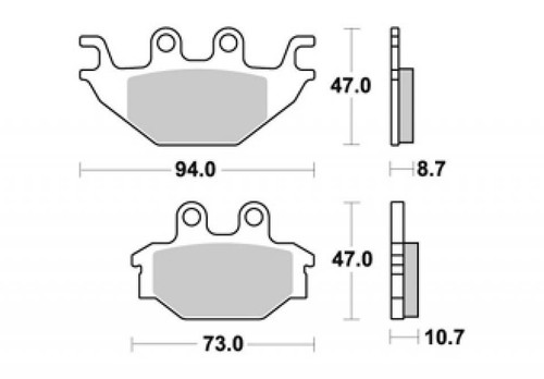 Plaquette frein racing - de,